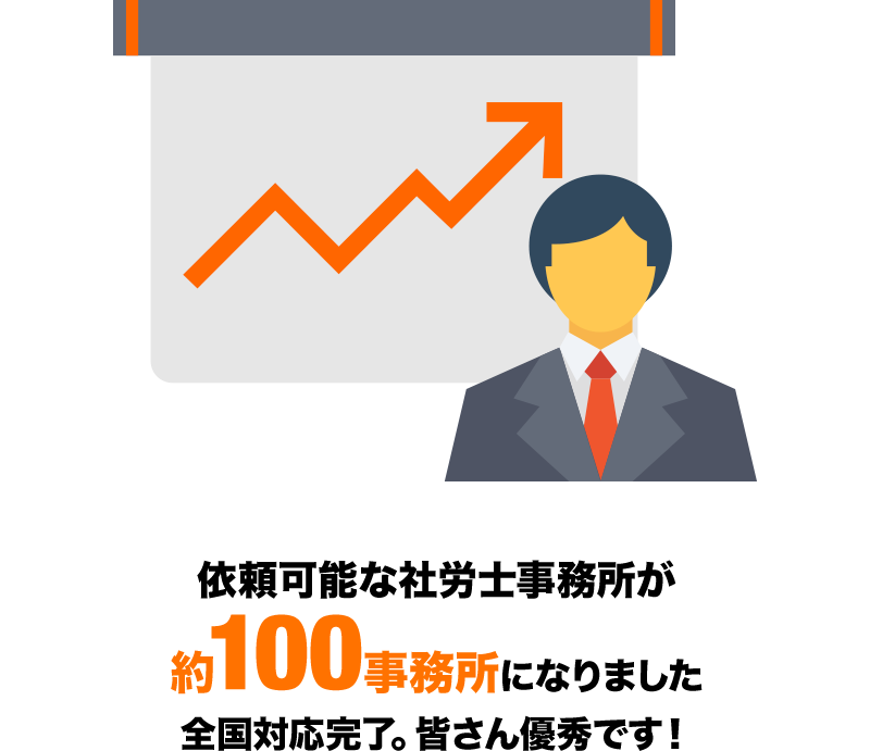 依頼可能な社労士事務所が約100事務所になりました全国対応完了。皆さん優秀です！