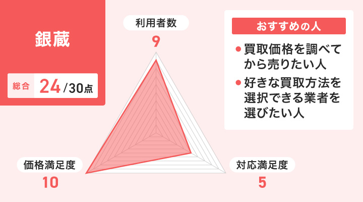 銀蔵のレーダーチャートとおすすめの人