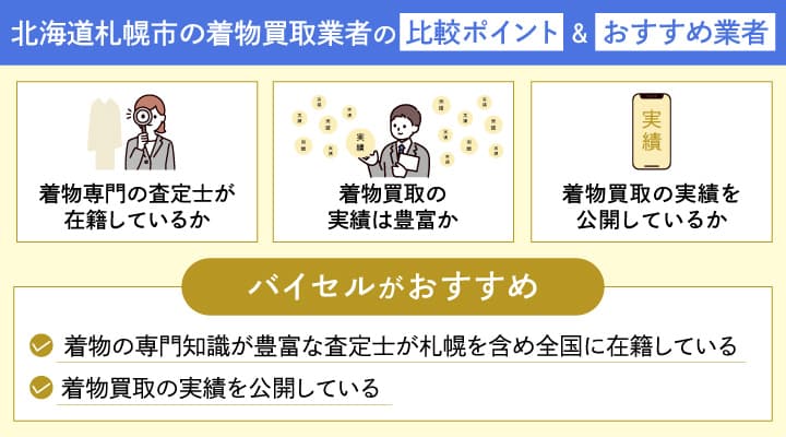 北海道札幌市の着物買取業者の比較ポイント＆おすすめ業者