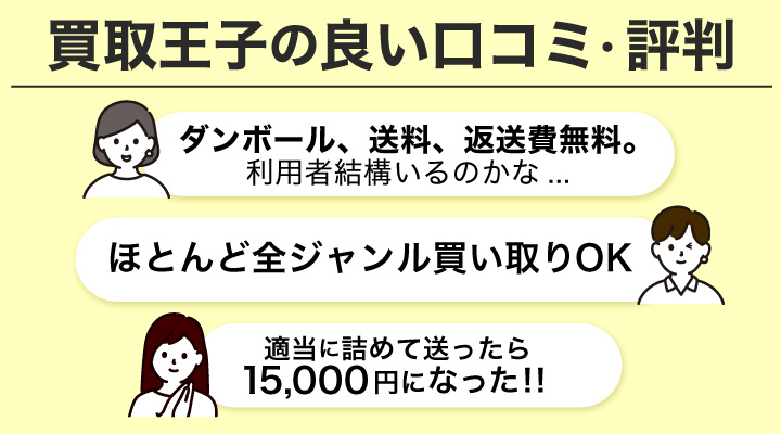 買取王子の良い口コミ・評判